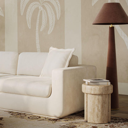 Graham Velvet Floor Lamp - Chocolate Brown - Image 1