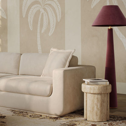 Graham Velvet Floor Lamp - Burgundy - Image 1