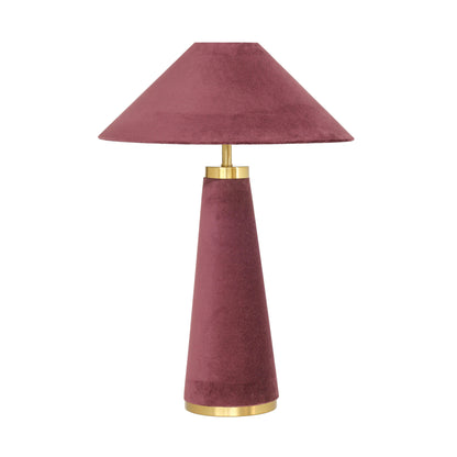 Graham Velvet Table Lamp - Burgundy - Image 1