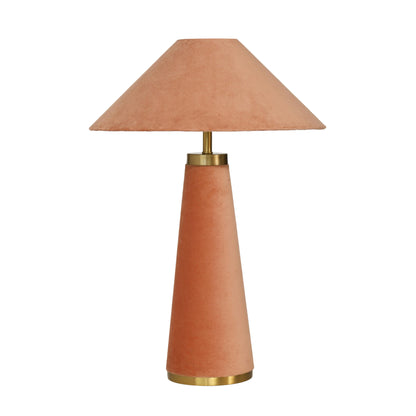 Graham Velvet Table Lamp - Terracotta - Image 1