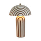 Maiori Striped Papier Mache Table Lamp - Brown Stripes - Image 2