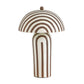 Maiori Striped Papier Mache Table Lamp - Brown Stripes - Image 3