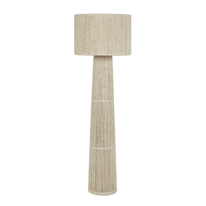 Tapered Natural Chenille Fiber Floor Lamp - Default Title - Image 2