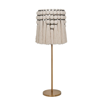 Tutu Cream Cotton Tasseled Floor Lamp - Default Title - Image 2