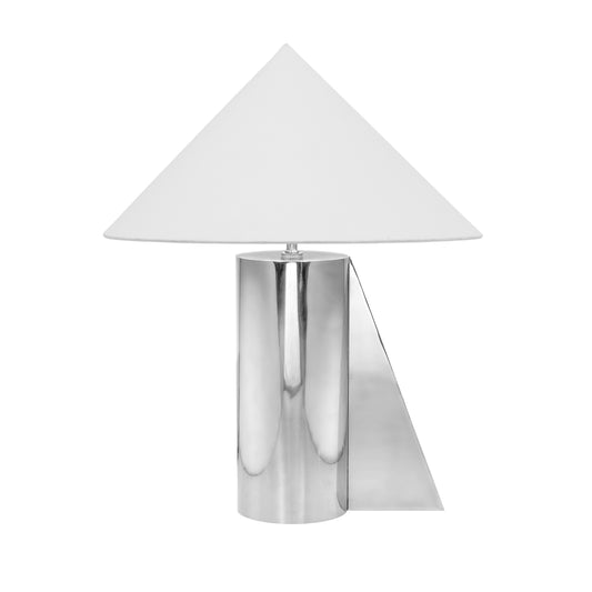 Geo Angled Chrome Table Lamp - Image 1