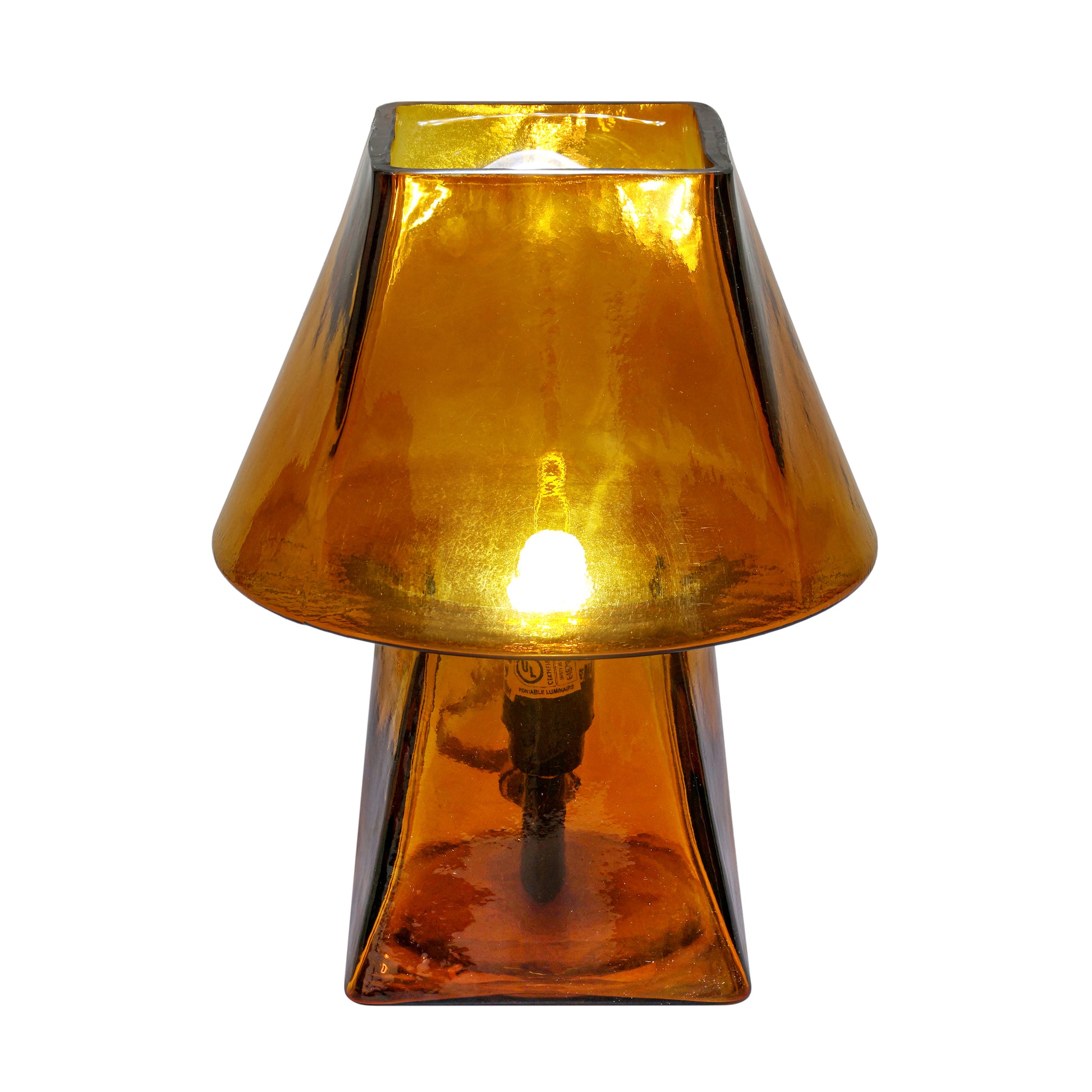 Luca Glass Mini Table Lamp - Amber - Image 3