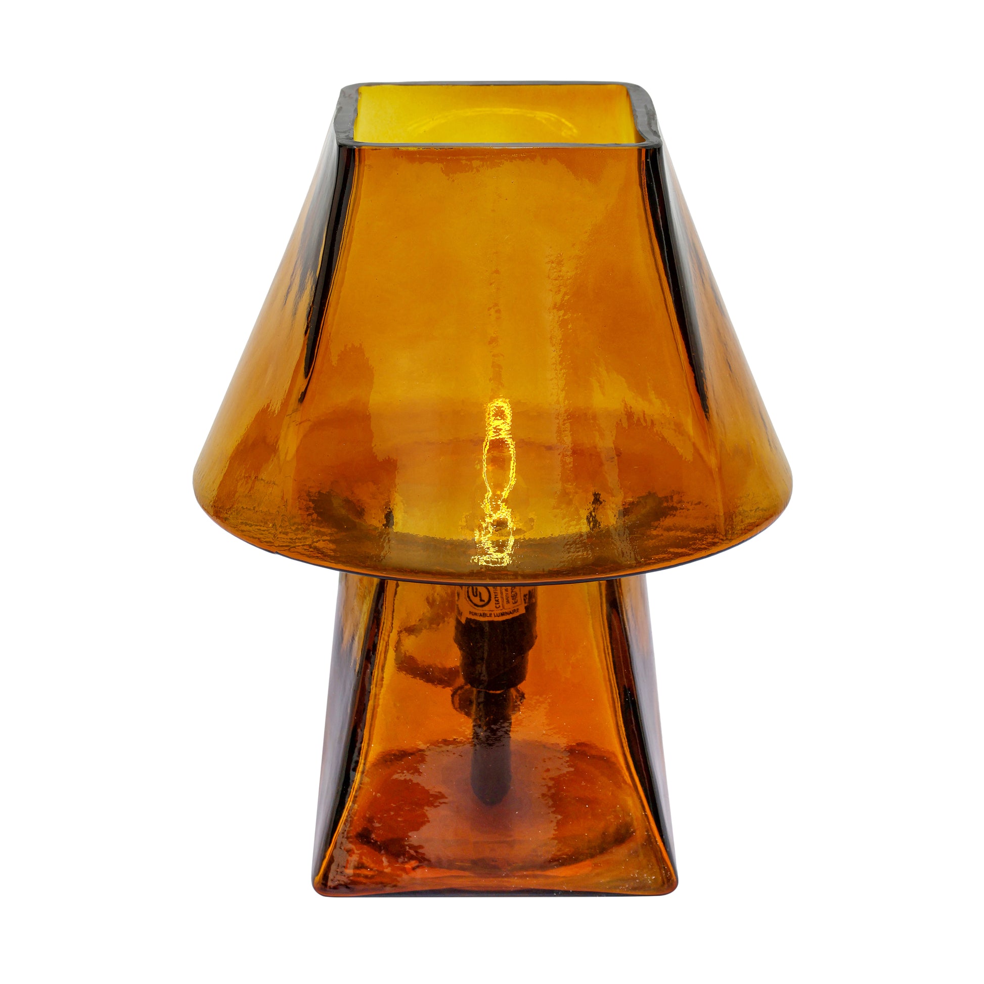Luca Glass Mini Table Lamp - Amber - Image 4