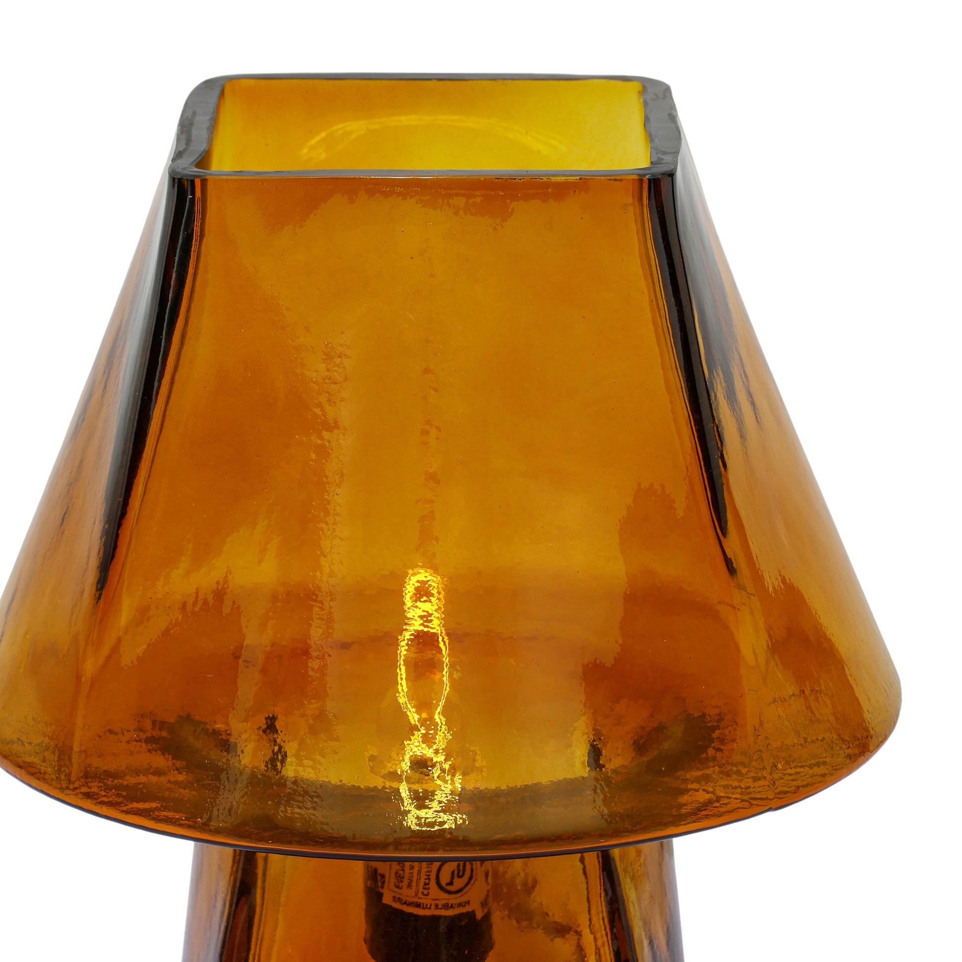 Luca Glass Mini Table Lamp - Amber - Image 5
