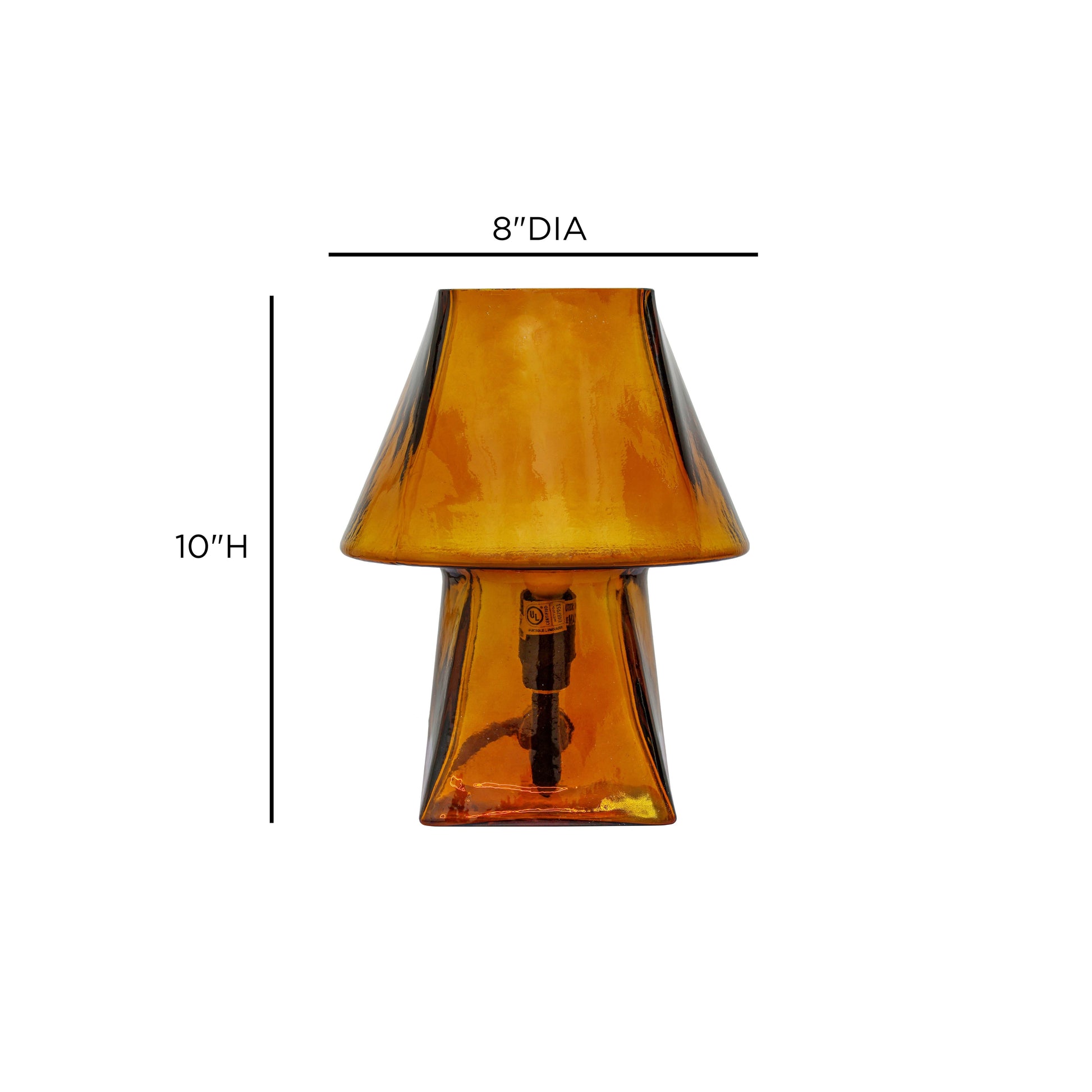 Luca Glass Mini Table Lamp - Amber - Image 6