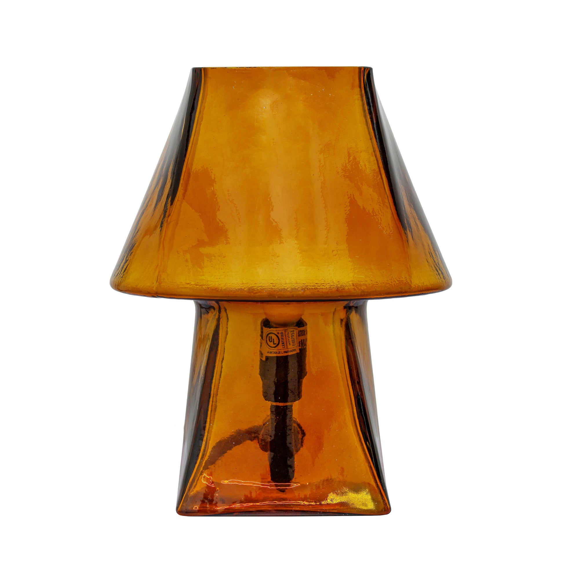 Luca Glass Mini Table Lamp - Amber - Image 1