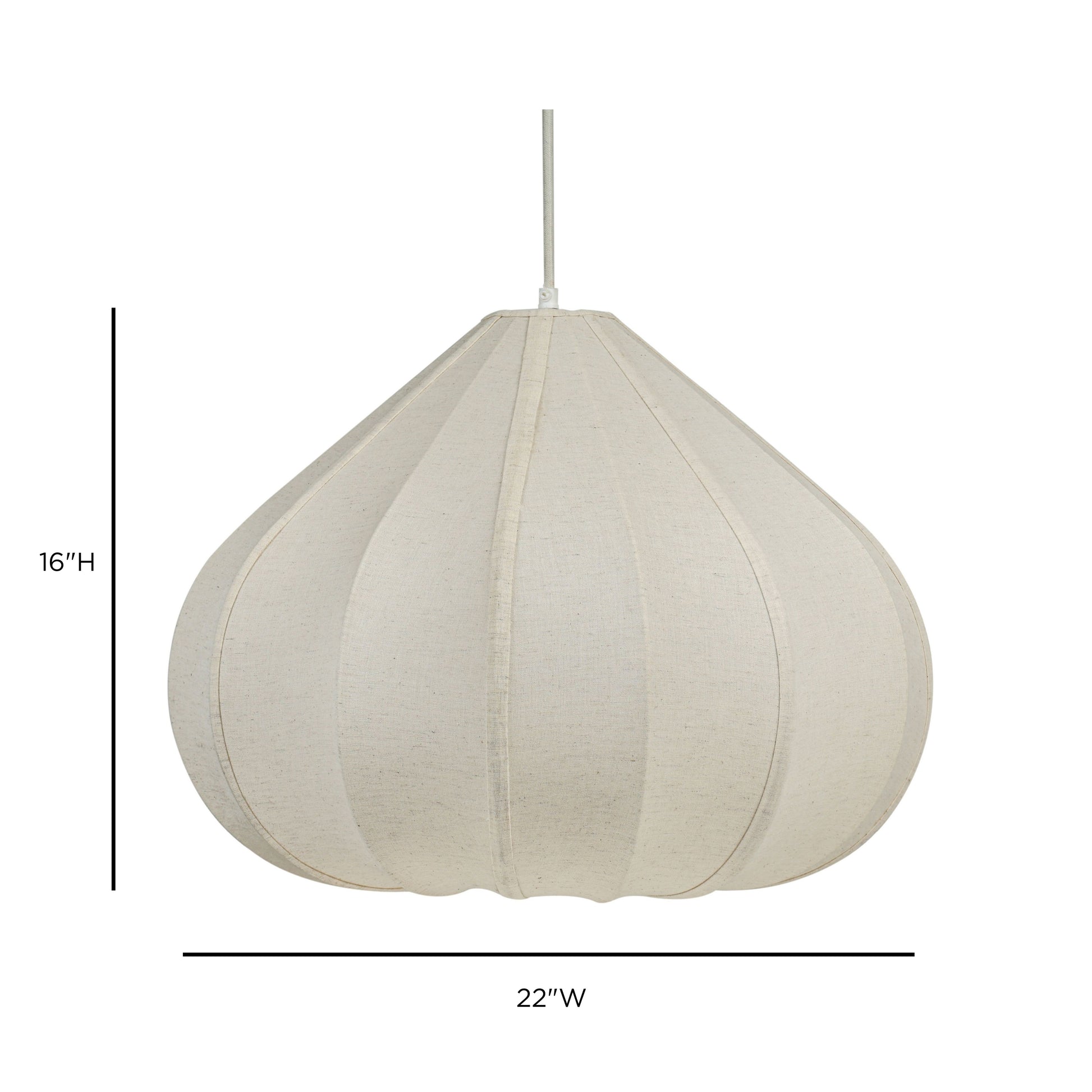 Zubeda Cotton Teardrop Pendant Lamp - Large - Image 6