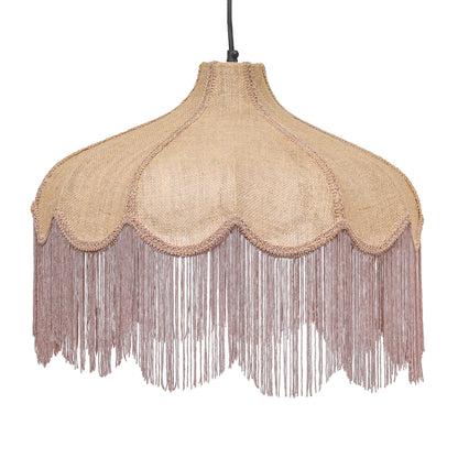 Buchanan Jute Fringed Scalloped Pendant Light - Default Title - Image 2