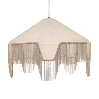 Buchanan Fabric Fringed Angled Pendant Light - Default Title - Image 2