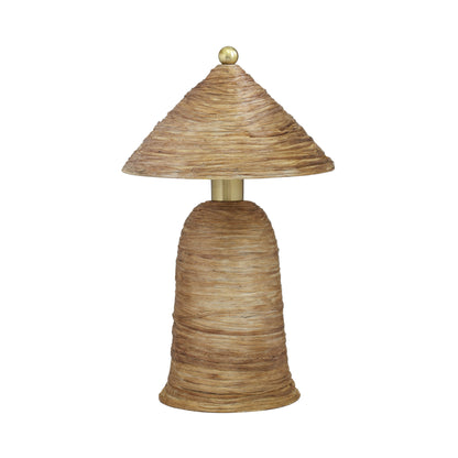 Coco Natural Coconut Fiber Pointed Table Lamp - Default Title - Image 2