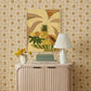 Edith Scalloped Papier Mache Flower Pleated Table Lamp - Image 2