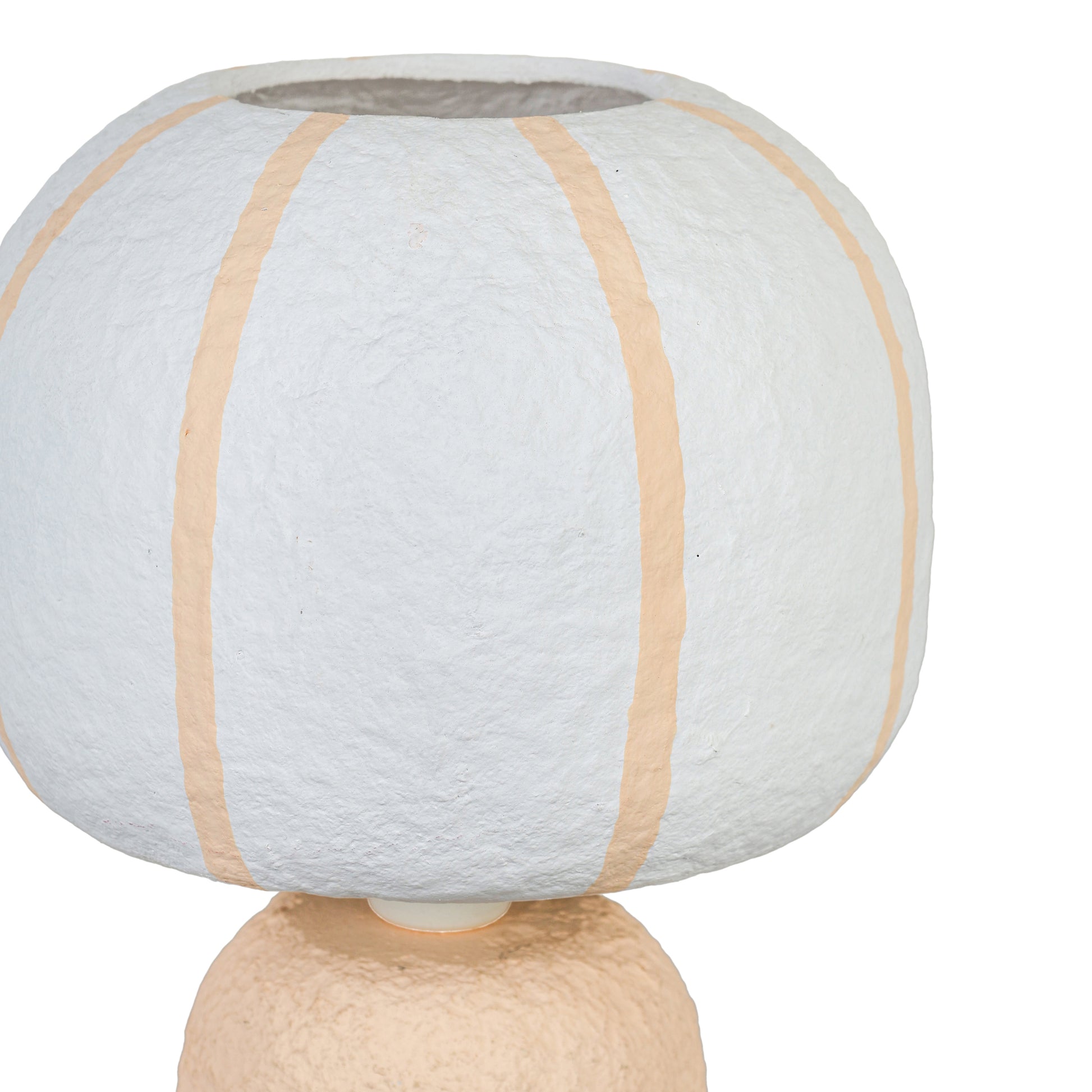 Margate Cotton Mache Table Lamp - Peach - Image 5
