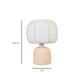 Margate Cotton Mache Table Lamp - Peach - Image 6