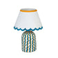Blum Scalloped Cotton Mache Table Lamp - Blue - Image 4