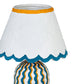 Blum Scalloped Cotton Mache Table Lamp - Blue - Image 5