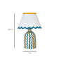 Blum Scalloped Cotton Mache Table Lamp - Blue - Image 6