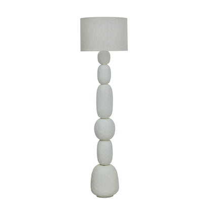 Pebble Cream Papier Mache Floor Lamp - Default Title - Image 2