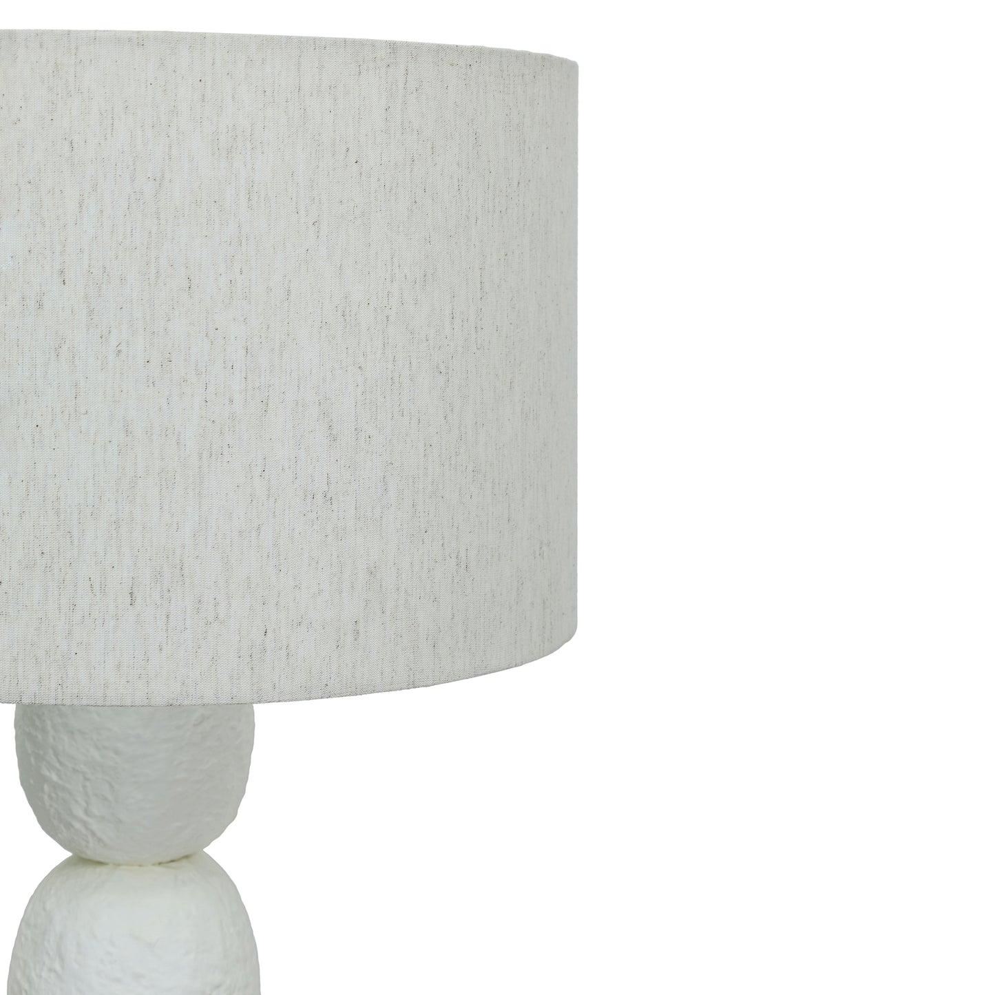 Pebble Cream Papier Mache Floor Lamp - Image 2