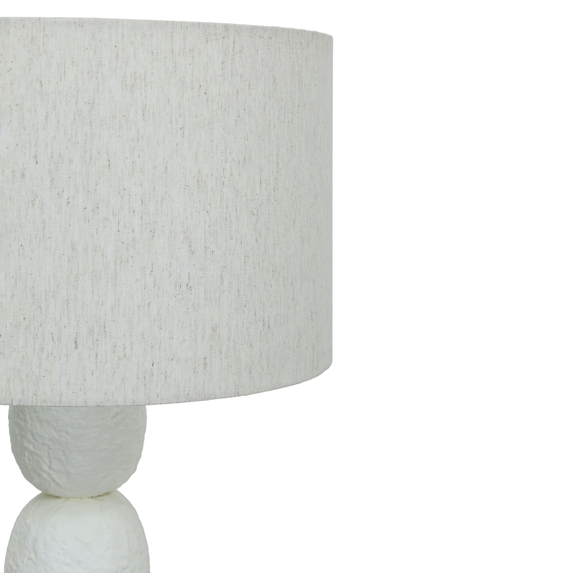 Pebble Cream Papier Mache Floor Lamp - Image 2