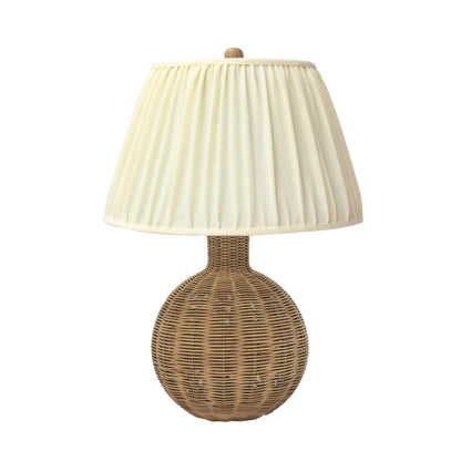 Pallora Cream & Natural Rattan Table Lamp - Default Title - Image 2
