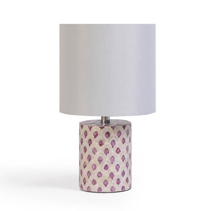 Merlot White Capiz Shell Table Lamp - Default Title - Image 2