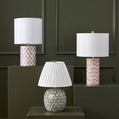 Lassy Pink Ribbon Capiz Shell Table Lamp - Default Title - Image 1