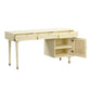 Sierra 60" Cane 3-Drawer Desk With Storage - Buttermilk - Image 3