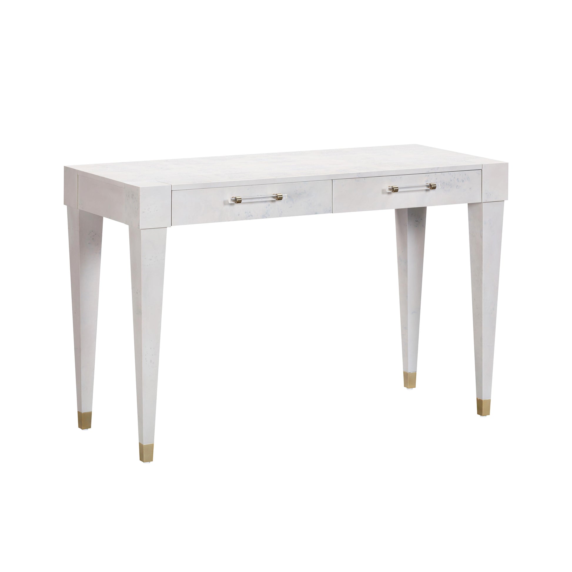 Brandyss 48" Burl 2-Drawer Work Desk - White - Image 2