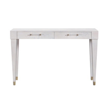 Brandyss 48" Burl 2-Drawer Work Desk - White - Image 1