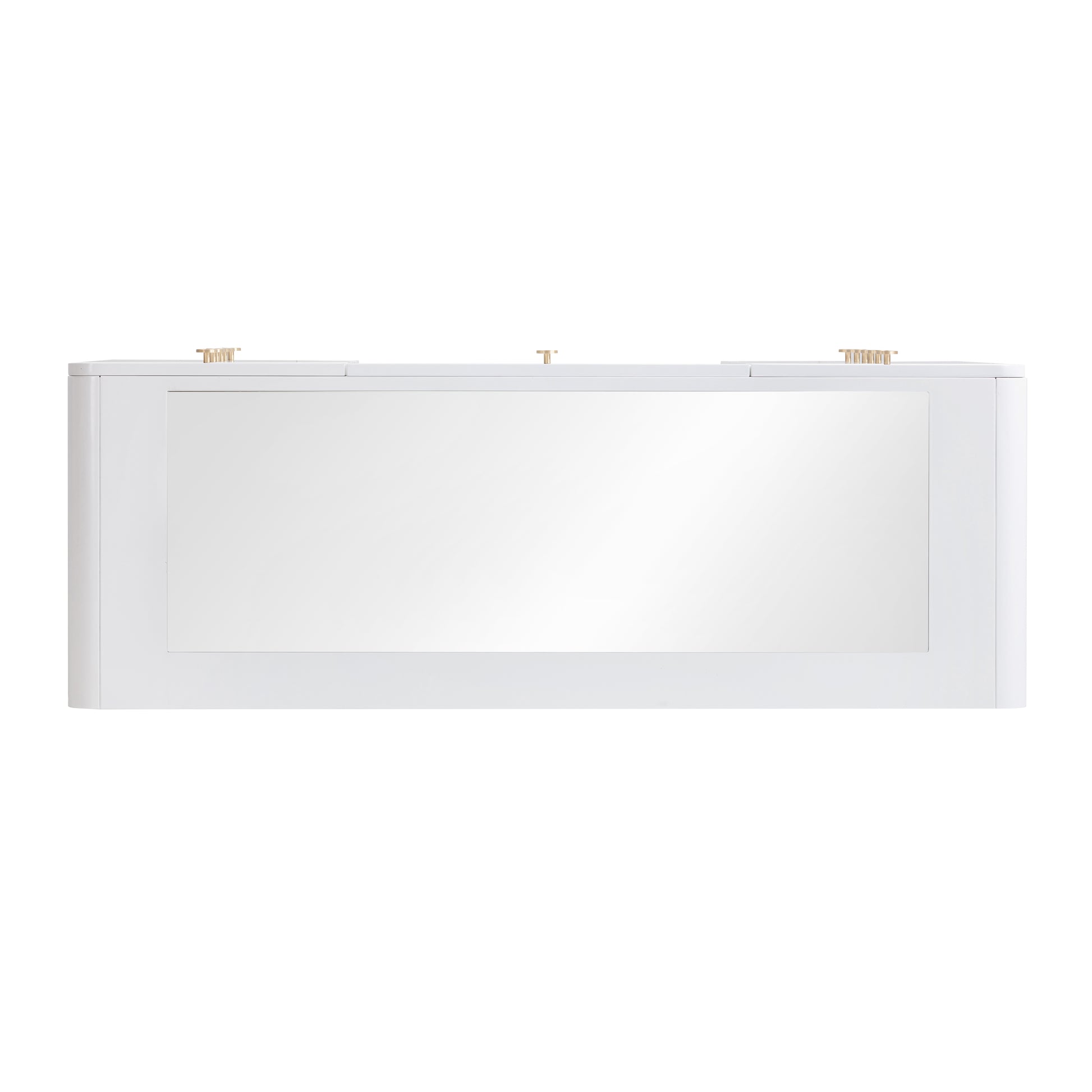 Hollywood 56" White Desk with LED Panel Vanity Mirror - Large - Image 6