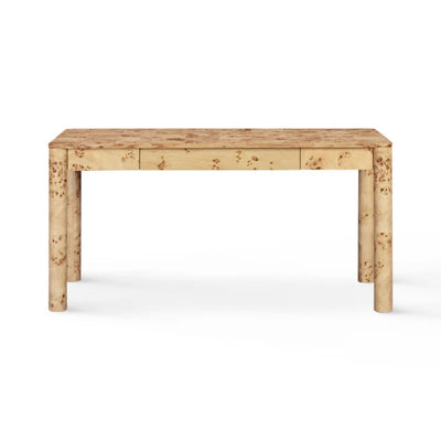 Berri 60" Natural Burl 3-Drawer Work Desk - Image 1