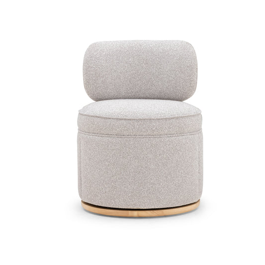 Amaya Grey Textured Performance Fabric Swivel Desk Chair - Image 1