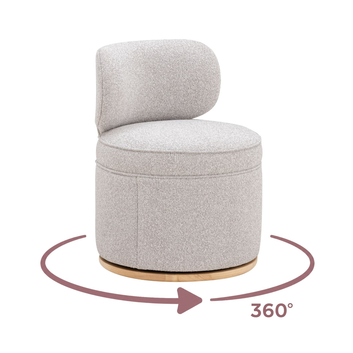 Amaya Swivel Desk Chair - Grey - Image 7