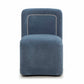 Dolce Performance Velvet Rolling Desk Chair - Blue - Image 3