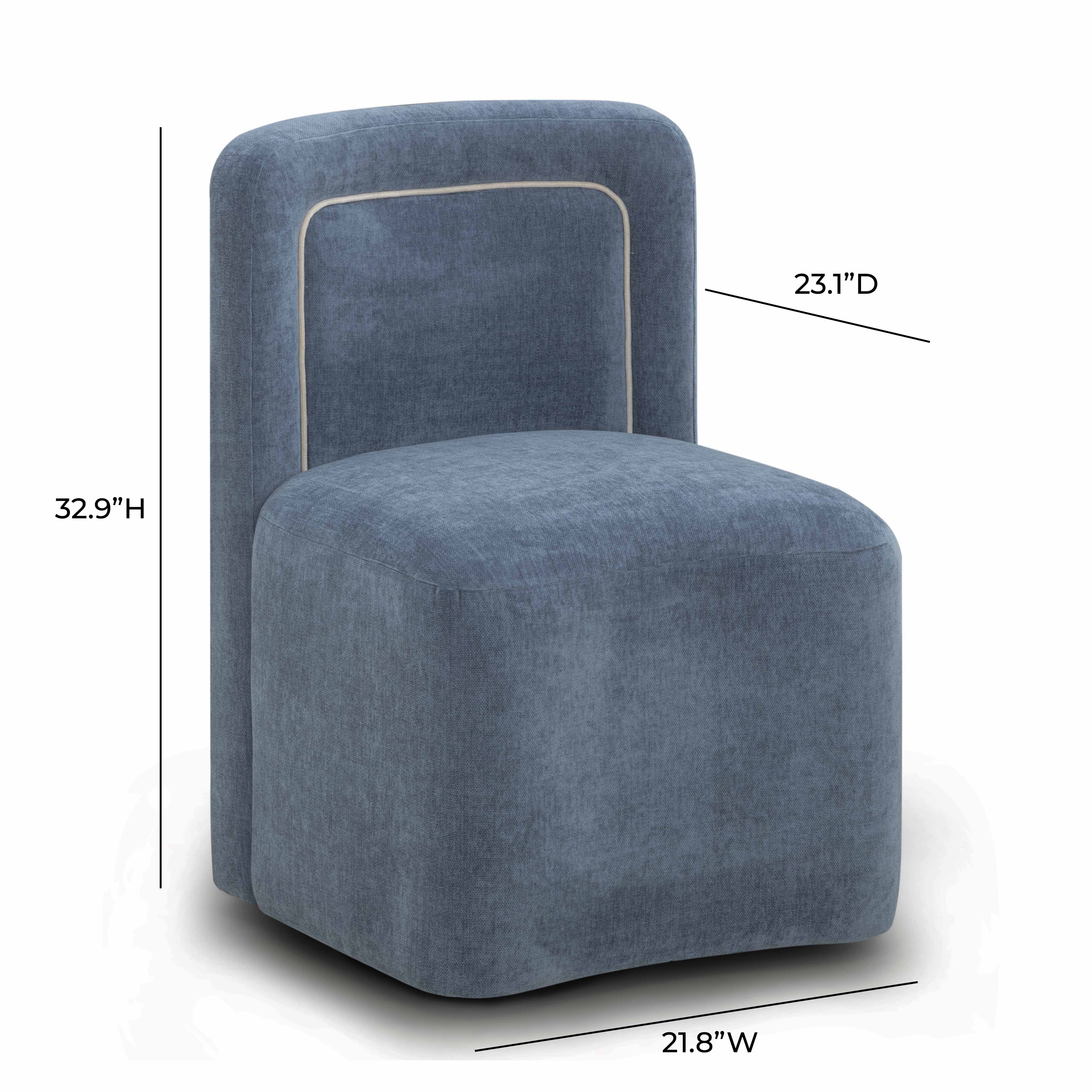 Dolce Performance Velvet Rolling Desk Chair | TOV Furniture