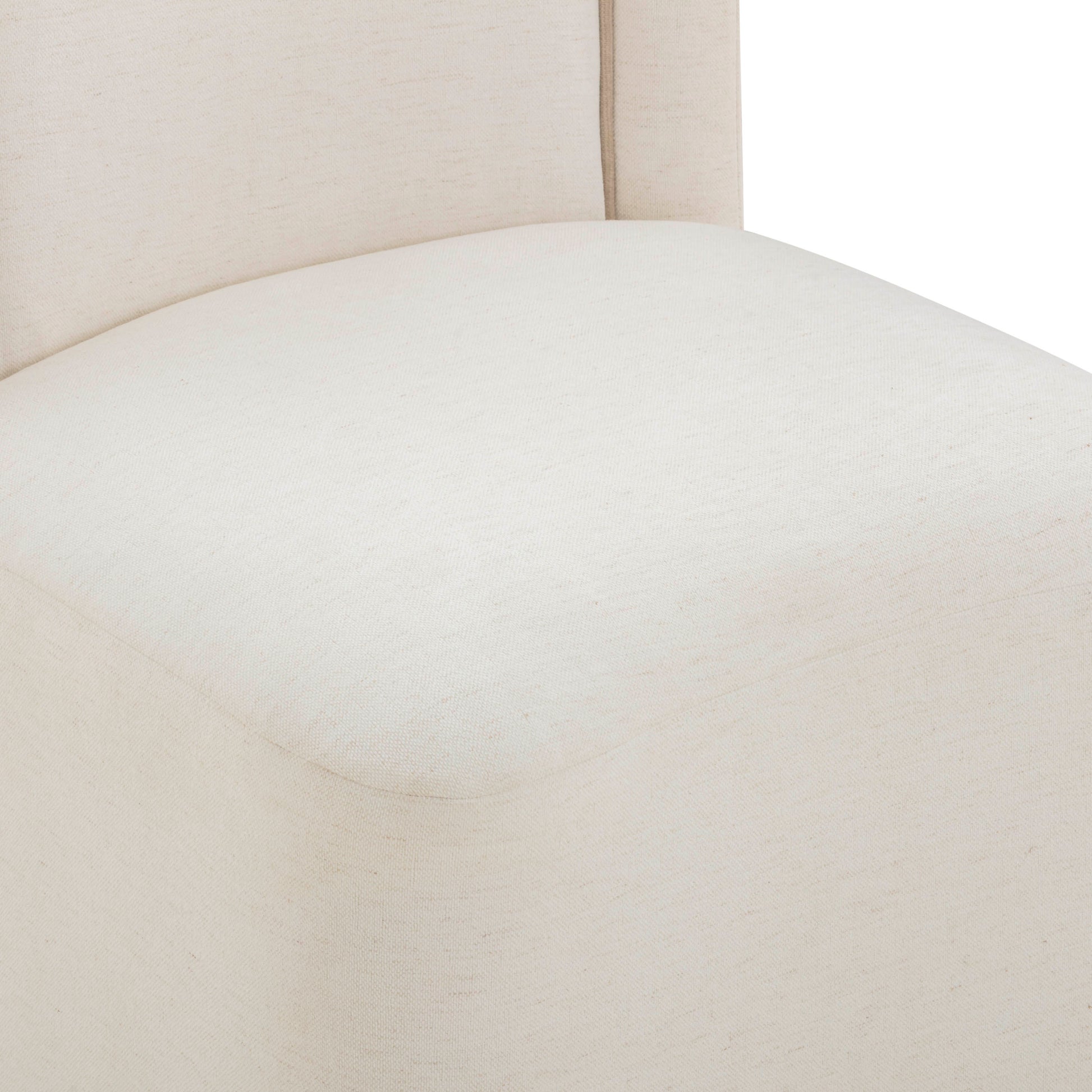 Dolce Performance Velvet Rolling Desk Chair - Cream - Image 7