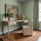 Dolce Performance Velvet Rolling Desk Chair - Cream - Image 2