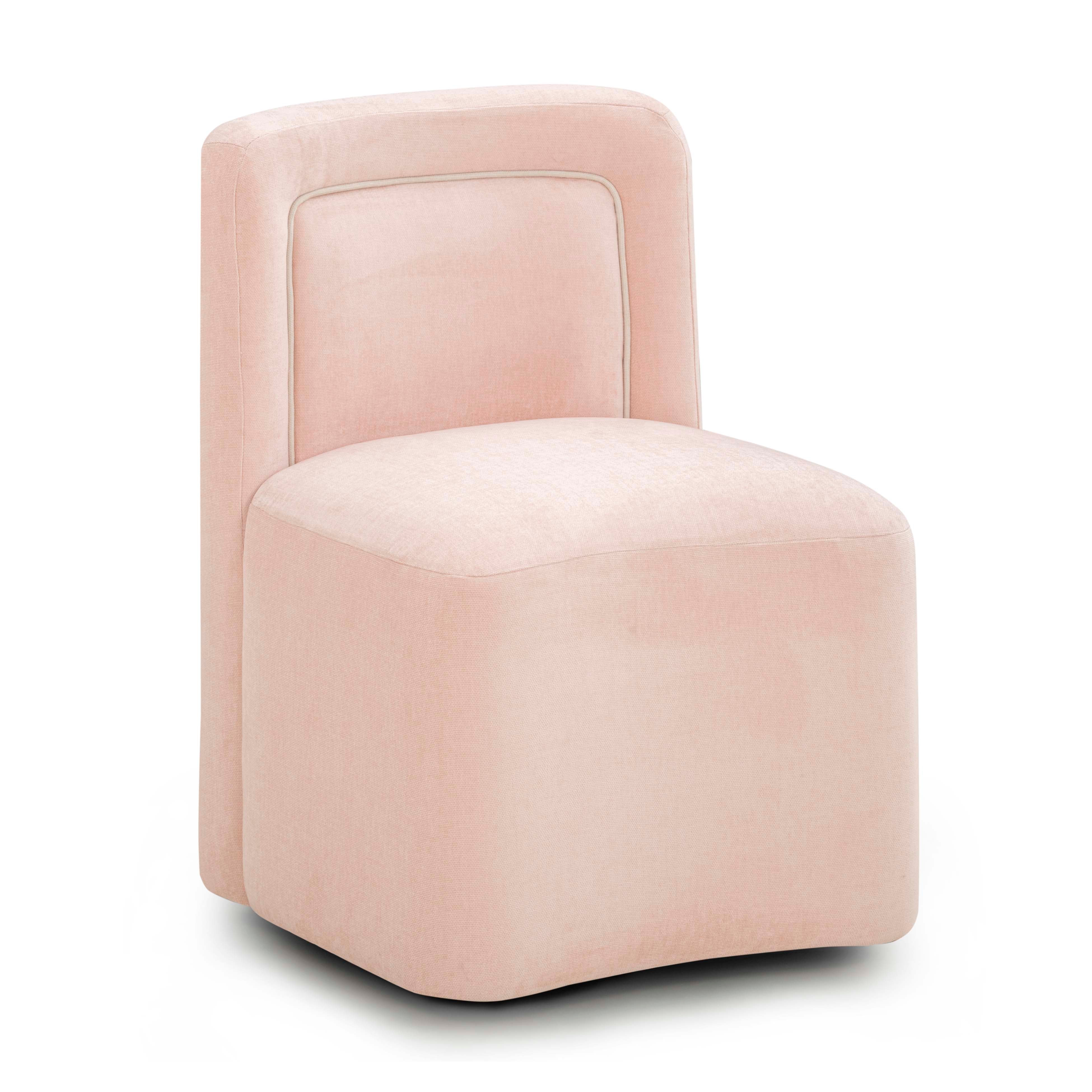 Dolce Performance Velvet Rolling Desk Chair | TOV Furniture