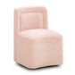 Dolce Performance Velvet Rolling Desk Chair - Pink - Image 3