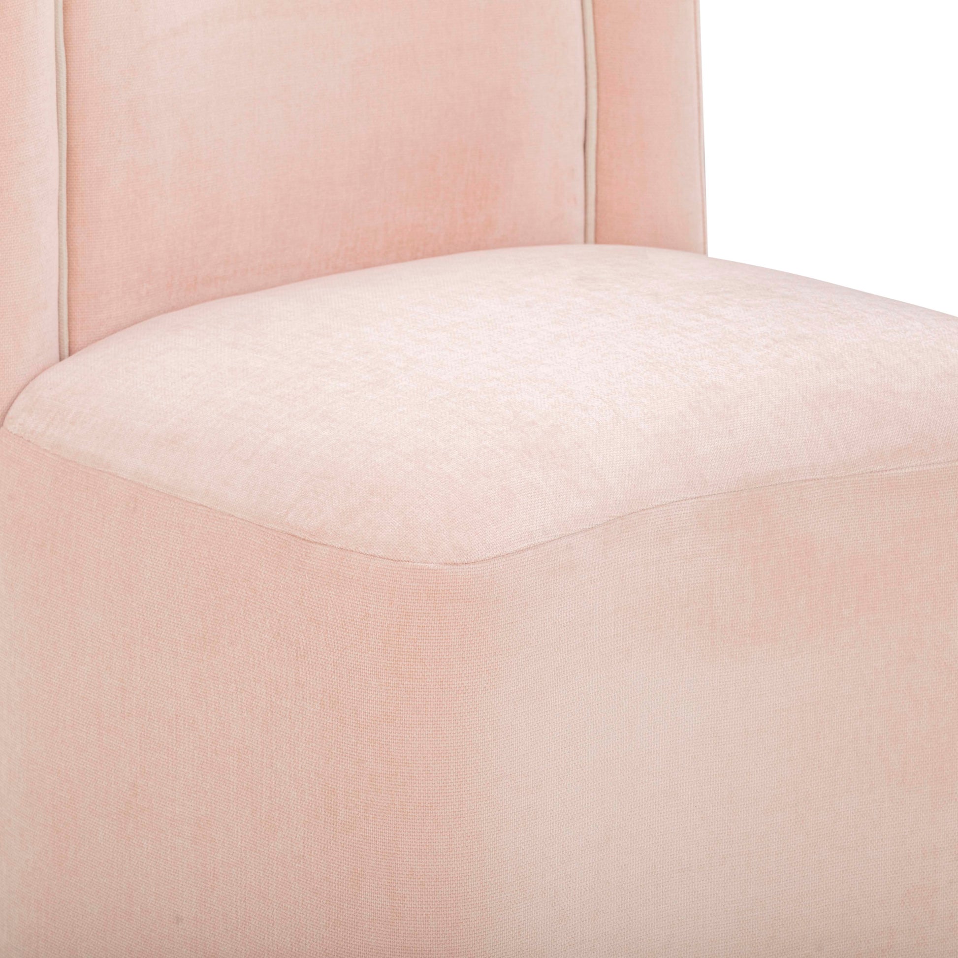 Dolce Performance Velvet Rolling Desk Chair - Pink - Image 7
