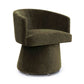 Kristen Upcycled Contract-Grade Chenille Rolling Desk Chair - Olive Green - Image 2