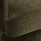 Kristen Upcycled Contract-Grade Chenille Rolling Desk Chair - Olive Green - Image 5