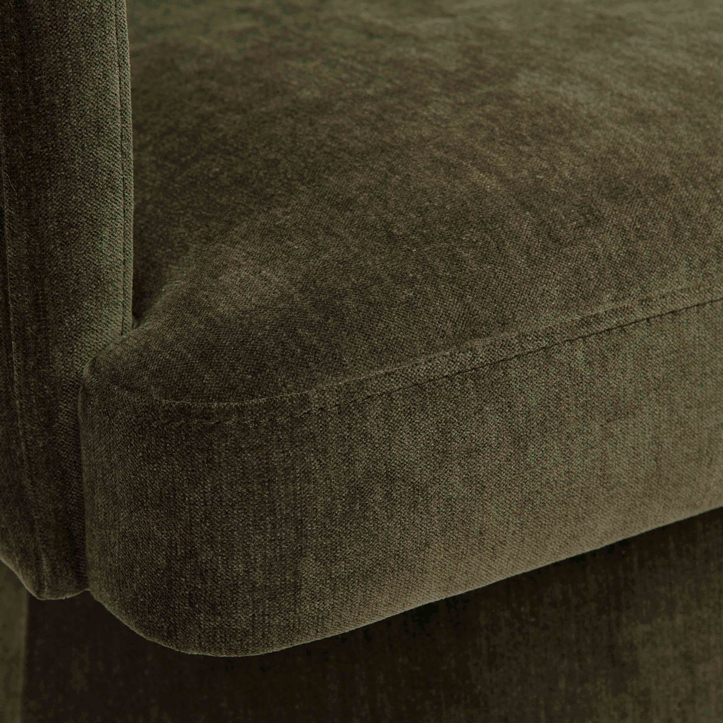 Kristen Upcycled Contract-Grade Chenille Rolling Desk Chair - Olive Green - Image 5