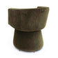 Kristen Upcycled Contract-Grade Chenille Rolling Desk Chair - Olive Green - Image 4
