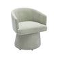 Kristen Upcycled Contract-Grade Chenille Rolling Desk Chair - Green - Image 2