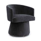 Kristen Upcycled Contract-Grade Chenille Rolling Desk Chair - Black - Image 2